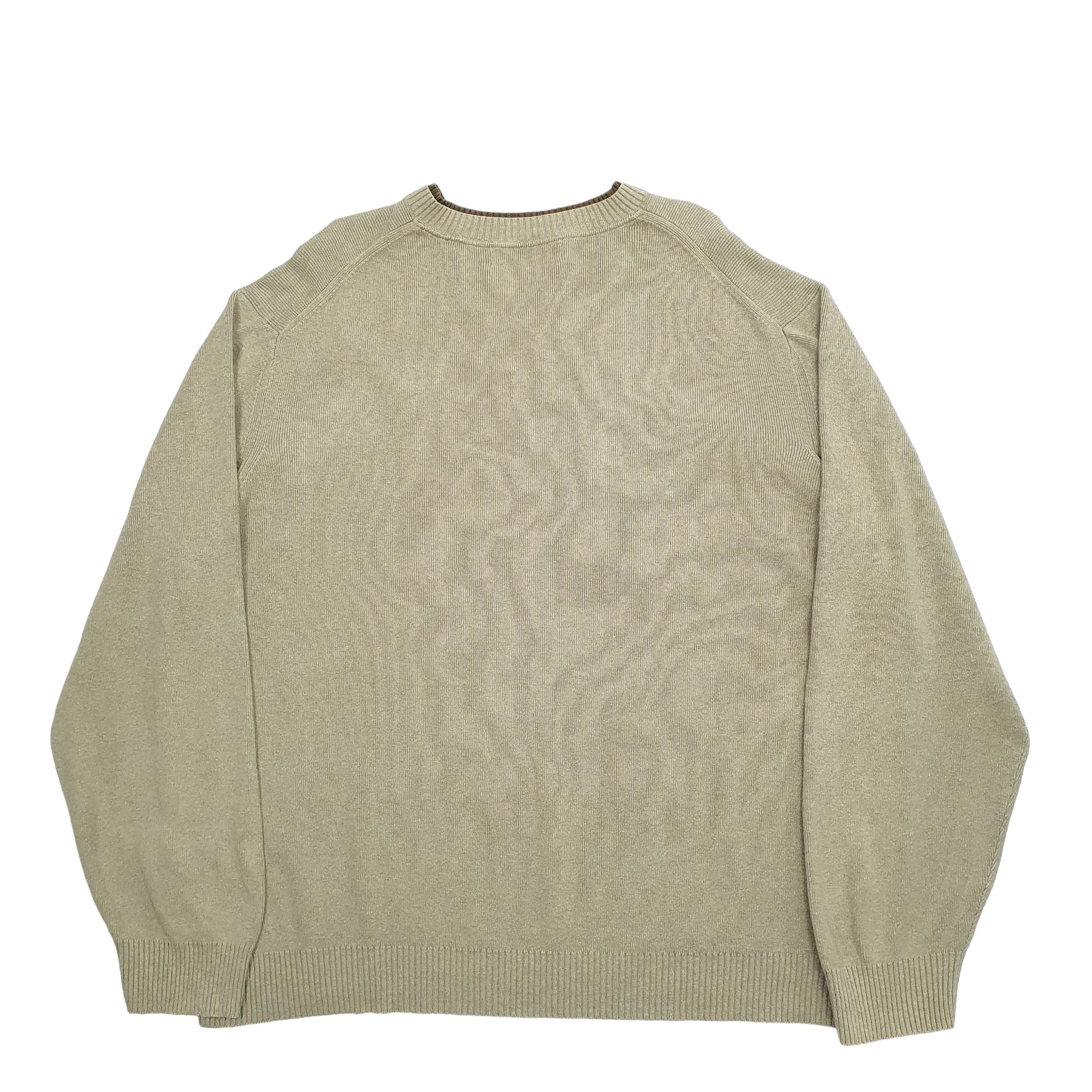 Mens Khaki Tommy Hilfiger Knit Crewneck Jumper