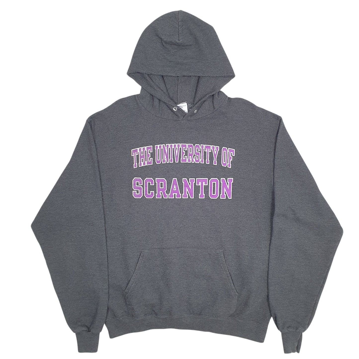 Mens Grey Champion University of Scranton Spellout Hoodie Jumper