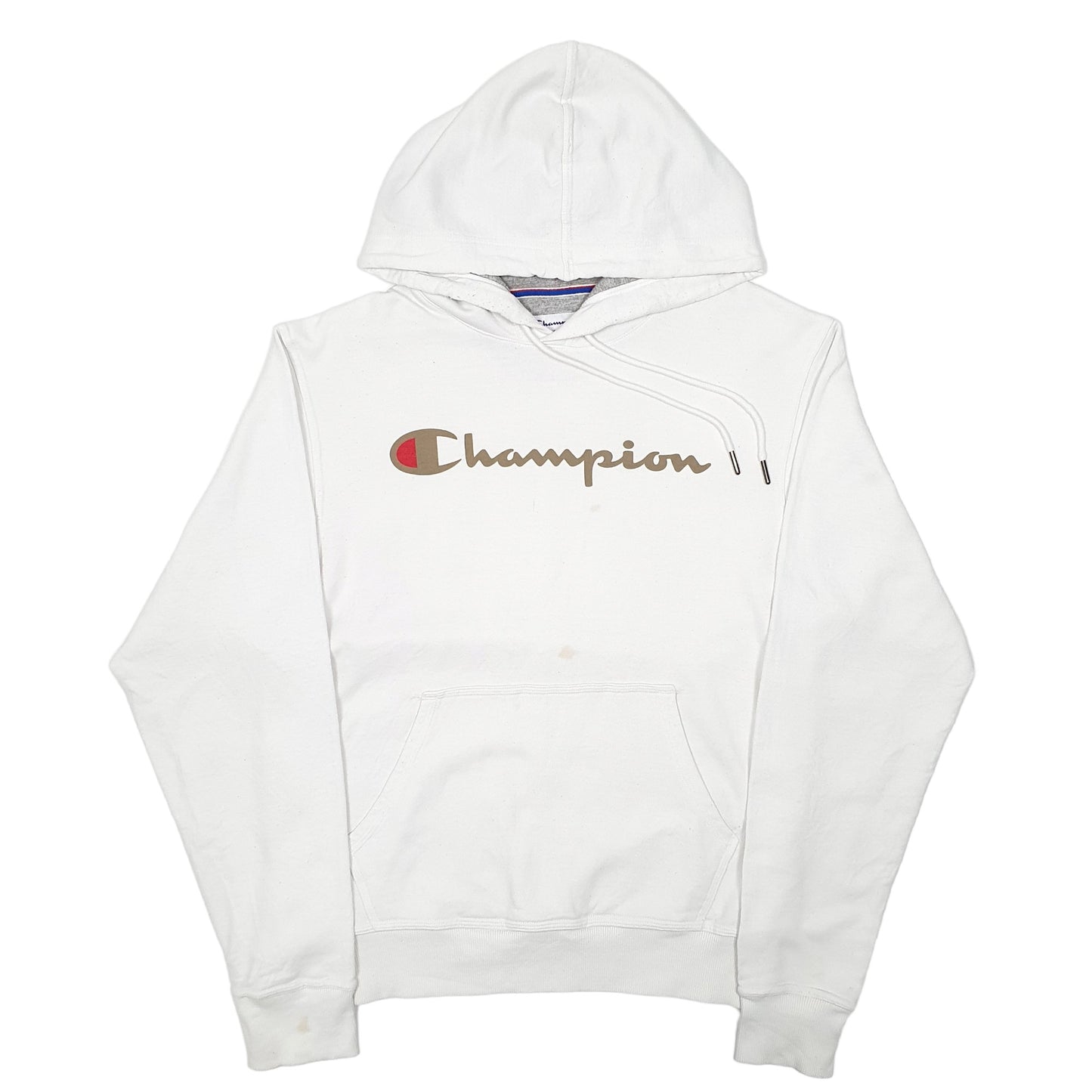 Mens White Champion  Hoodie Jumper