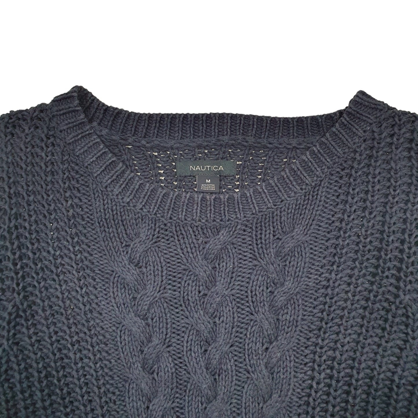 Womens Blue Nautica Knit Crewneck Jumper