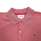 Mens Red Lacoste Regular Fit Short Sleeve Polo Shirt