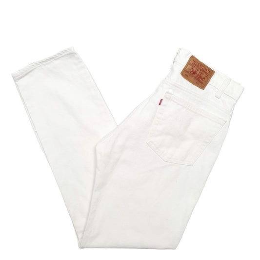 Mens White Levis Vintage Made In USA 90's 2000's 505 JeansW33 L32