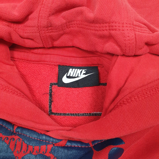 Womens Red Nike Short Sleeve Workout Gym Kyrie Irving Hoodie Jumper