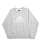 Mens Grey Adidas Spellout Crewneck Jumper