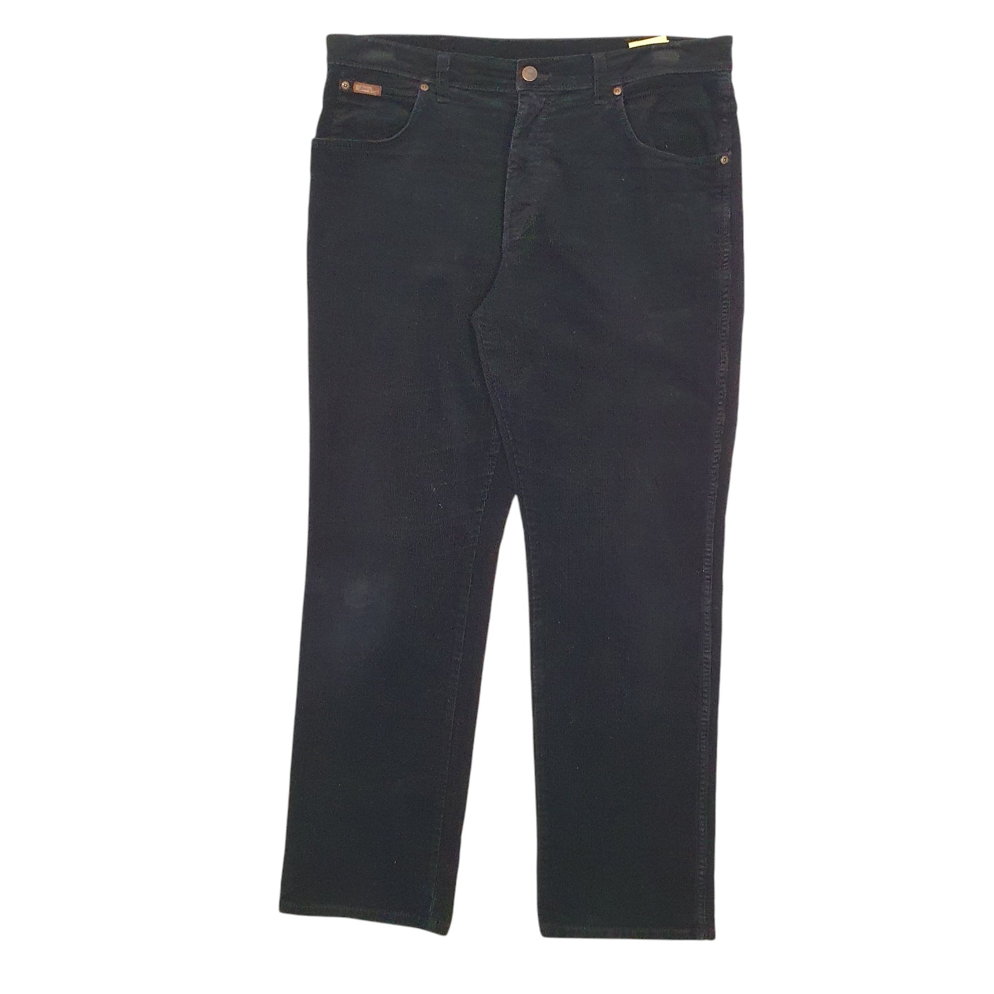 Mens Black Wrangler  Corduroy Trousers