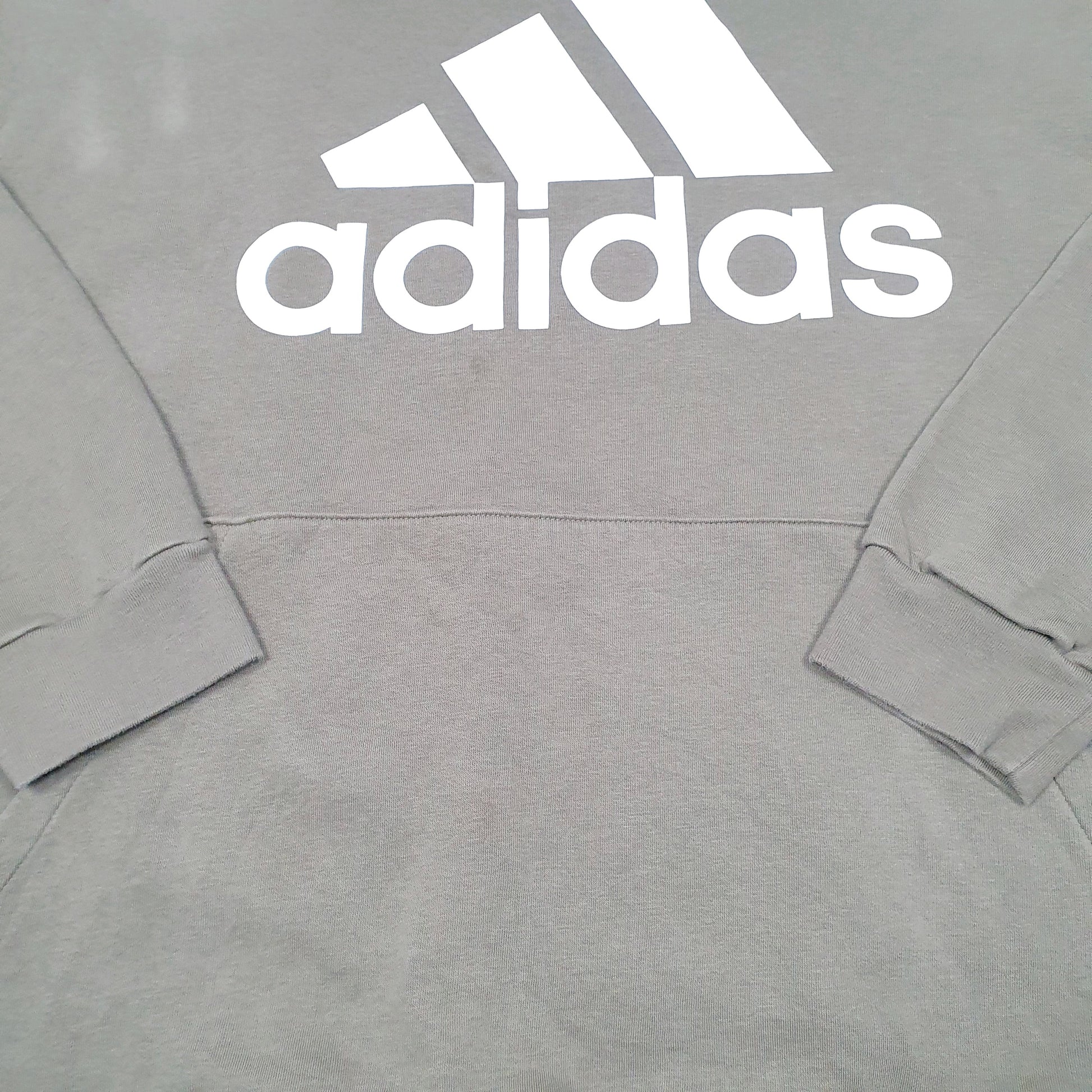 Mens Khaki Adidas Spellout Hoodie Jumper