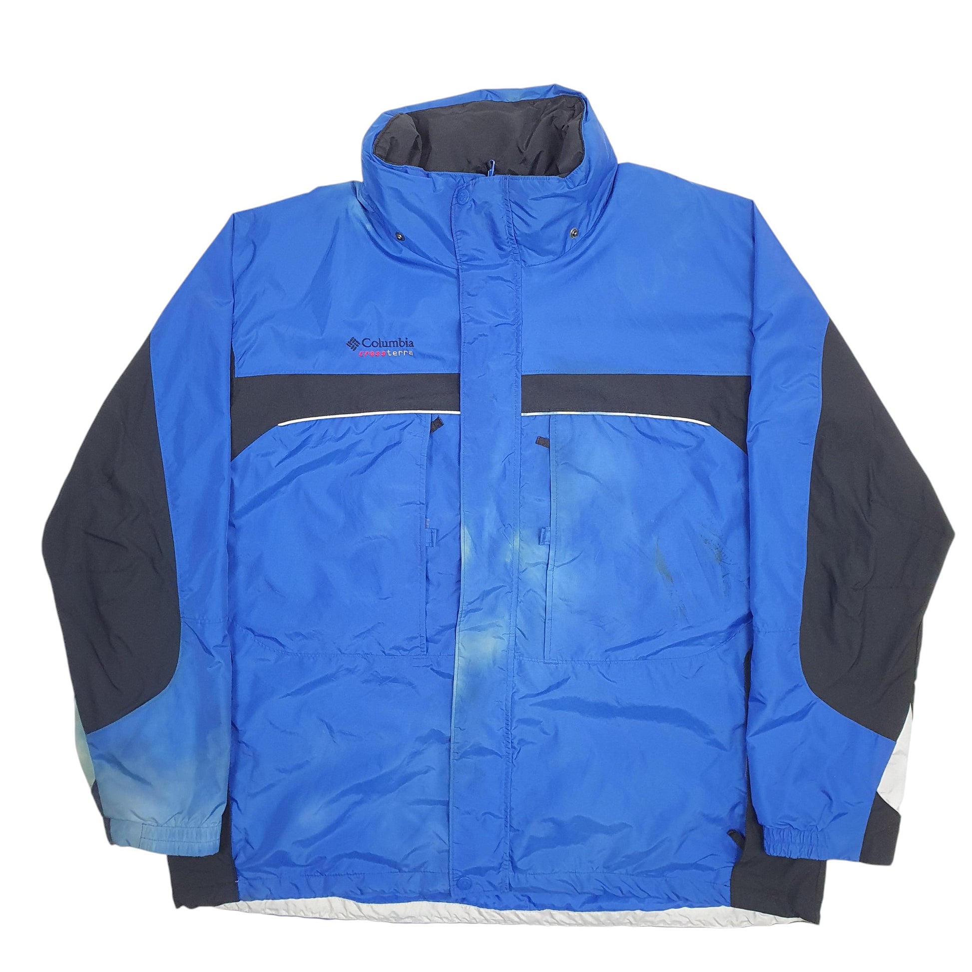 Mens Blue Columbia Crossterra  Coat