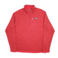 Mens Red Patagonia Better Sweater Quarter Zip Jumper