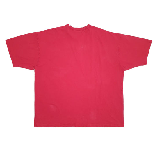 Mens Red Carhartt Henley Short Sleeve T Shirt