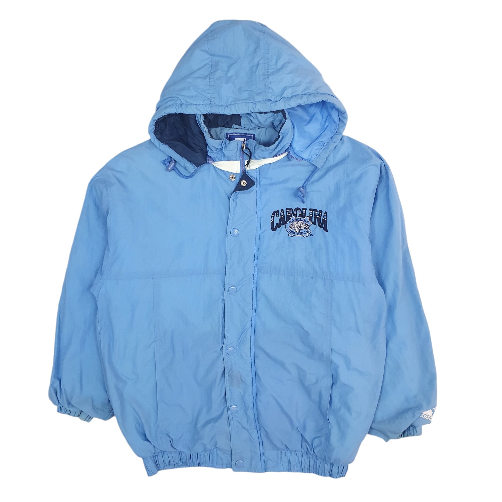 Mens Blue Startet Vintage 1990s North Carolina Tar Heels  Coat