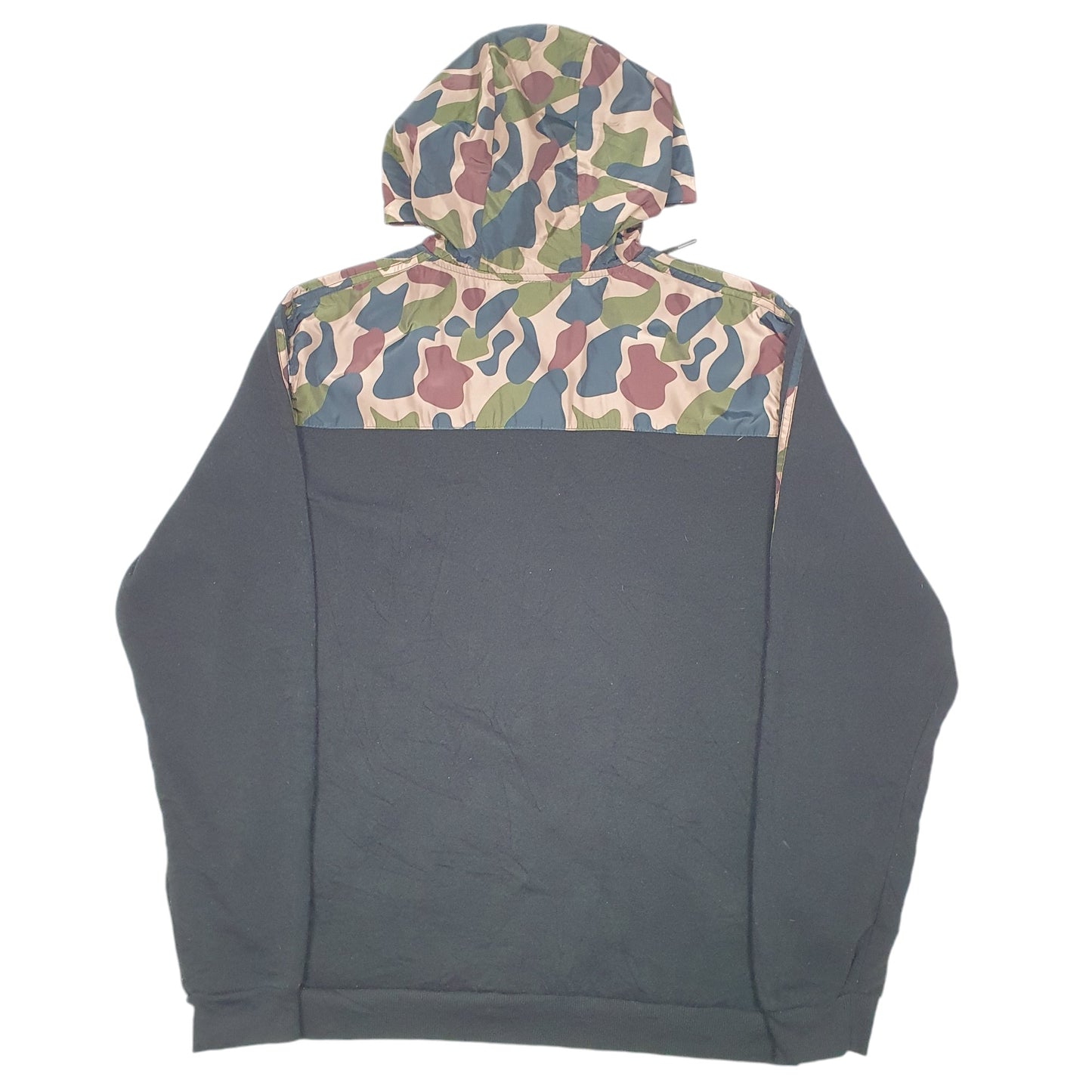 Mens Black Adidas Hoodie Camouflage Full Zip Jumper