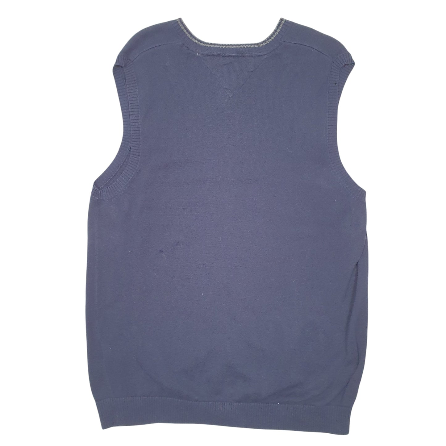 Mens Navy Tommy Hilfiger Knit Sweater Vest V Neck Jumper