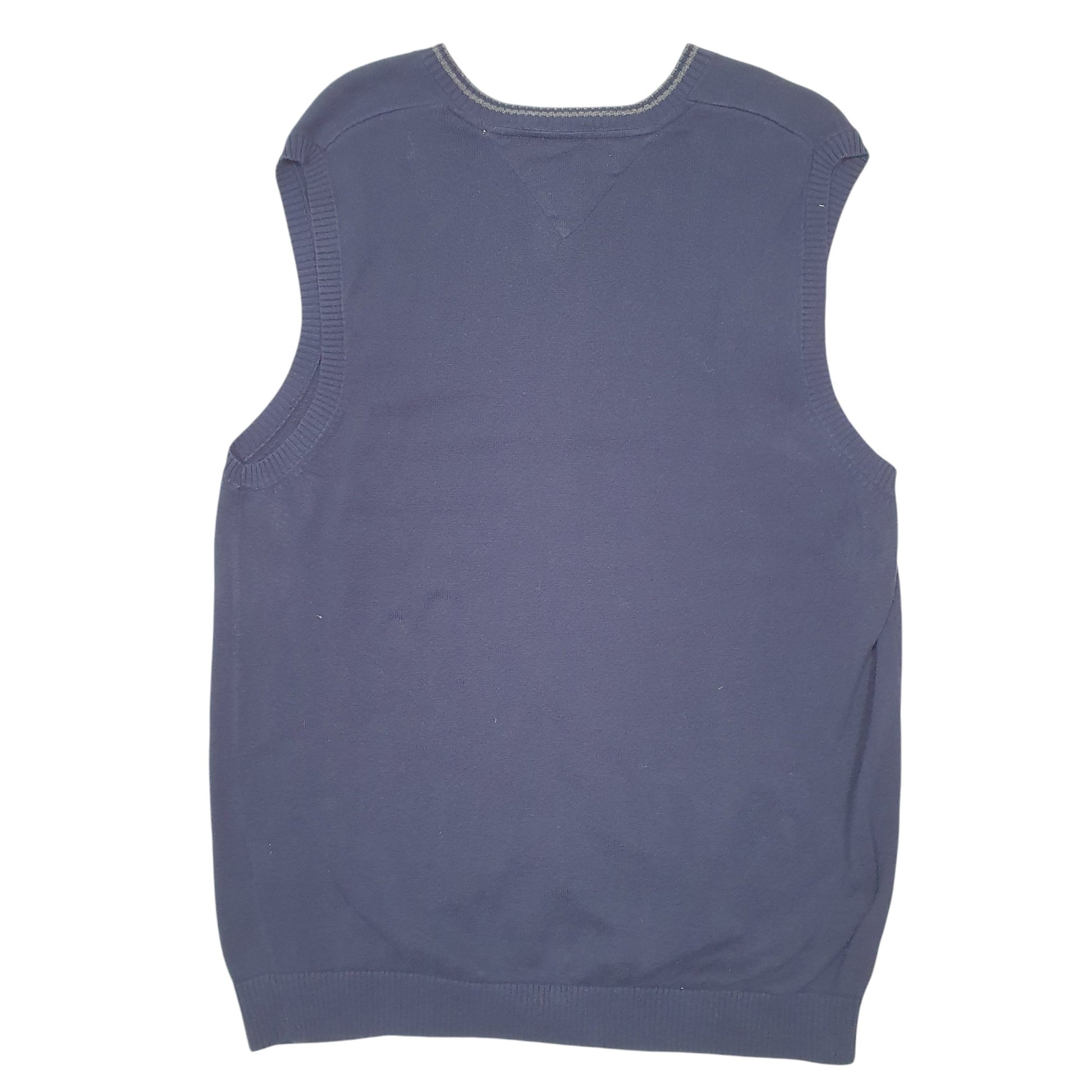 Mens Navy Tommy Hilfiger Knit Sweater Vest V Neck Jumper