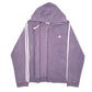 Womens Purple Adidas Hoodie Full Zip Jumper
