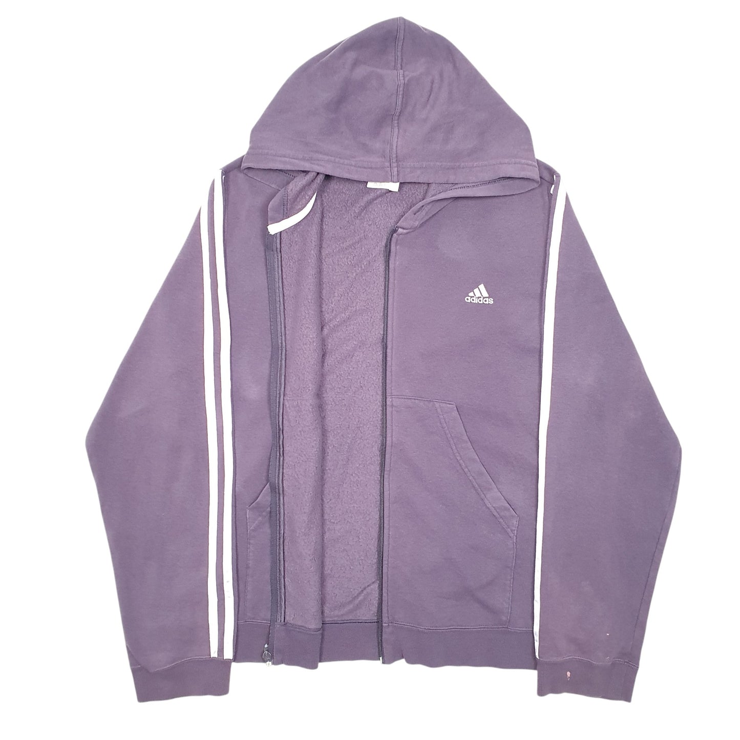 Womens Purple Adidas Hoodie Full Zip Jumper