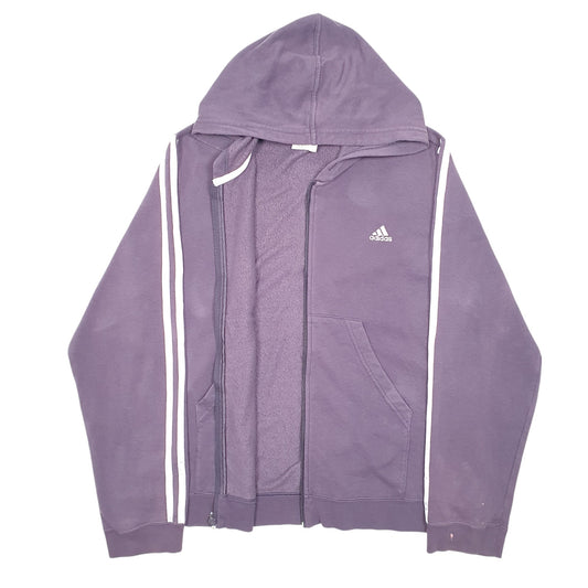 Womens Purple Adidas Hoodie Full Zip Jumper