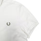 Mens White Fred Perry  Short Sleeve Polo Shirt