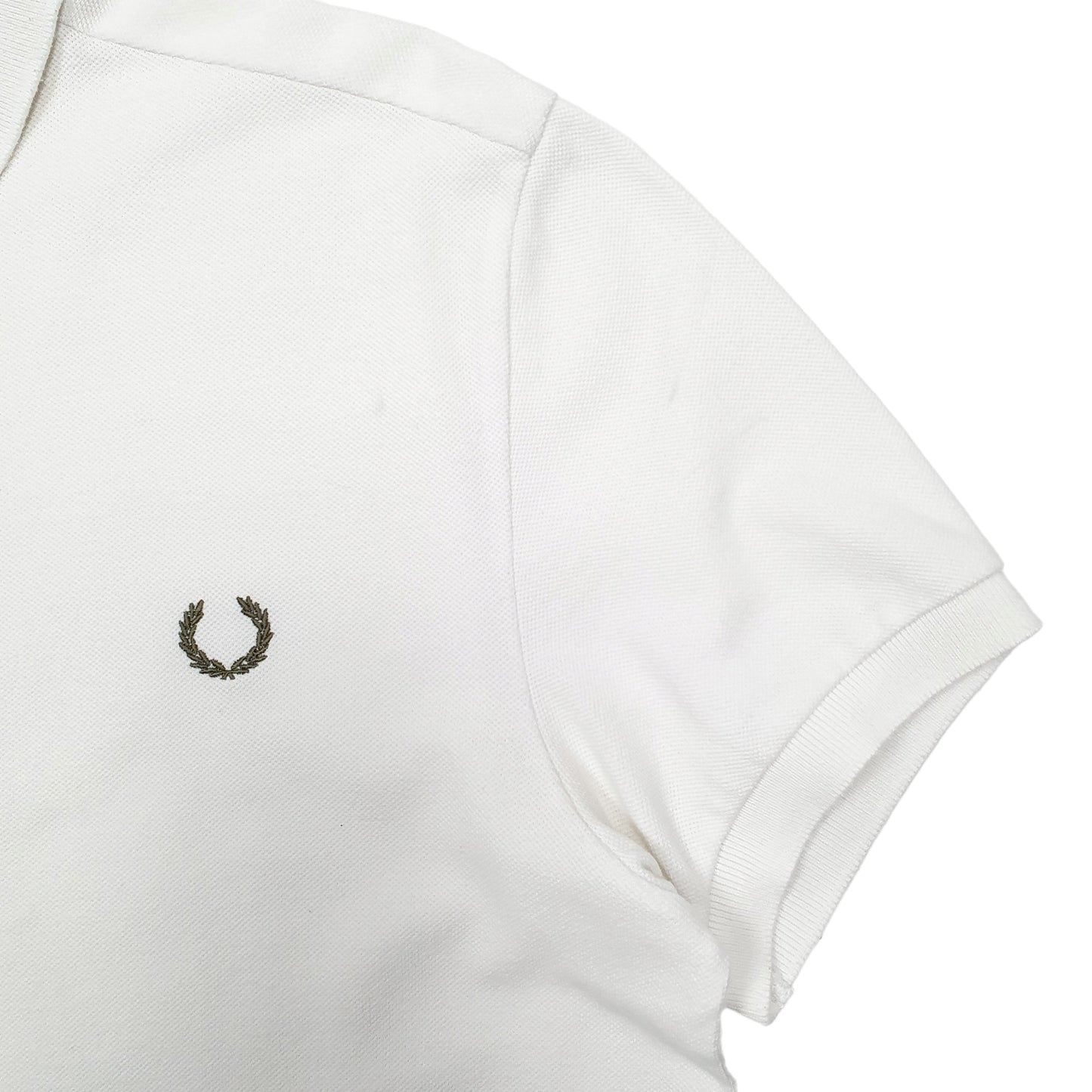 Mens White Fred Perry  Short Sleeve Polo Shirt