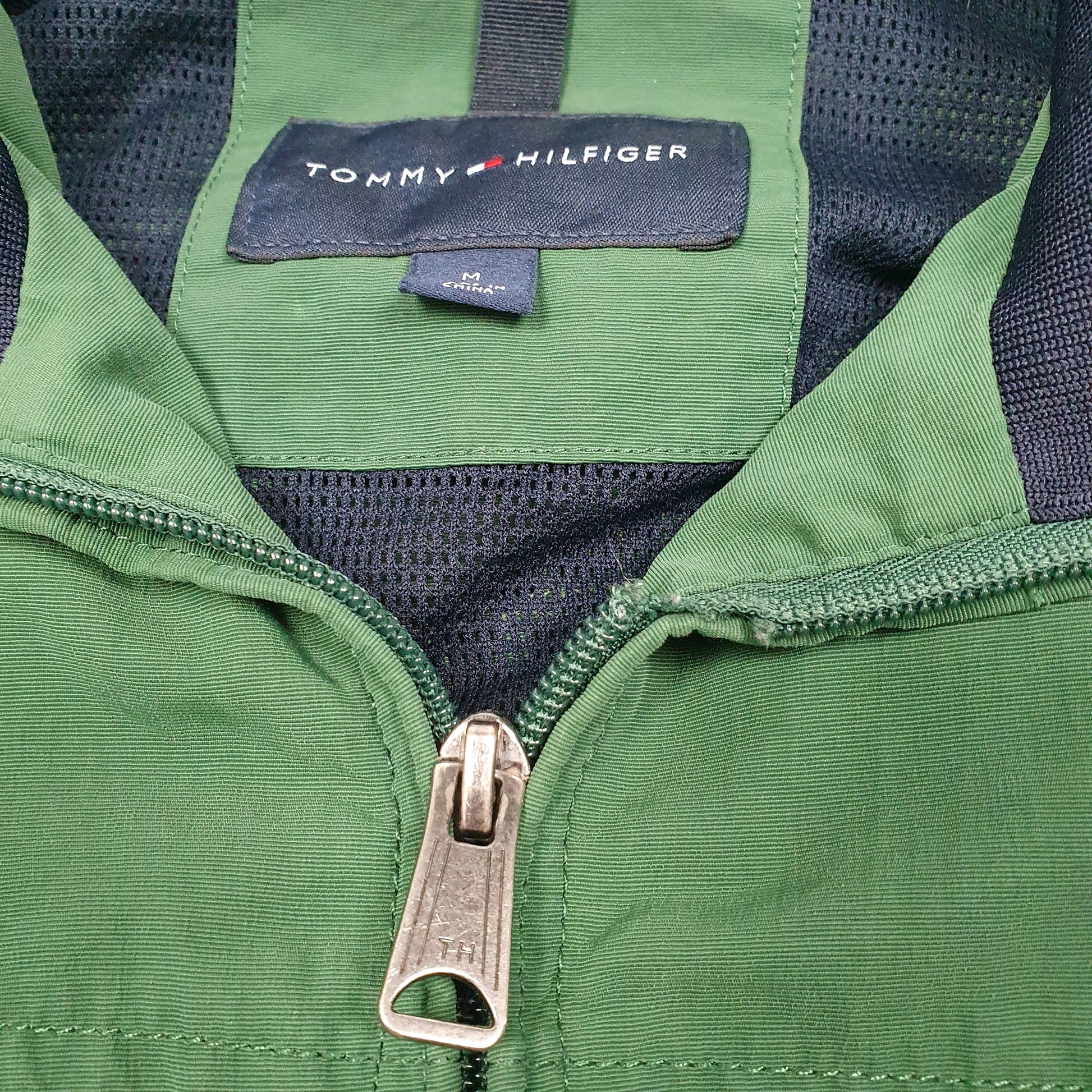 Mens Green Brian Liff Hooded Windbreaker  Coat