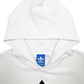 Mens White Adidas Spellout Hoodie Jumper