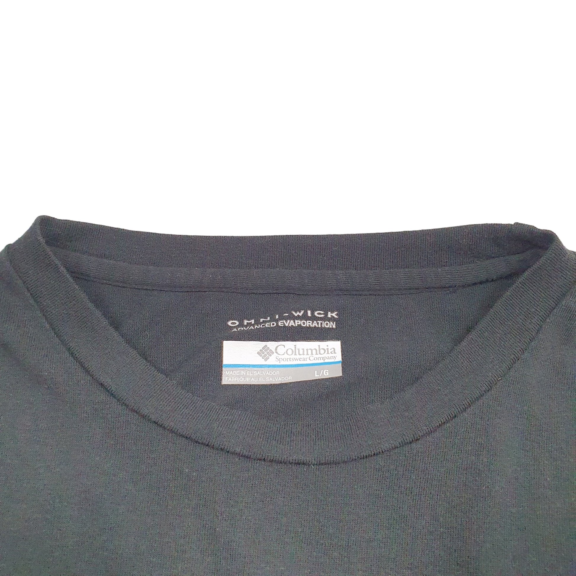 Mens Black Columbia Sportswear Active Omni Wick Short Sleeve T Shirt