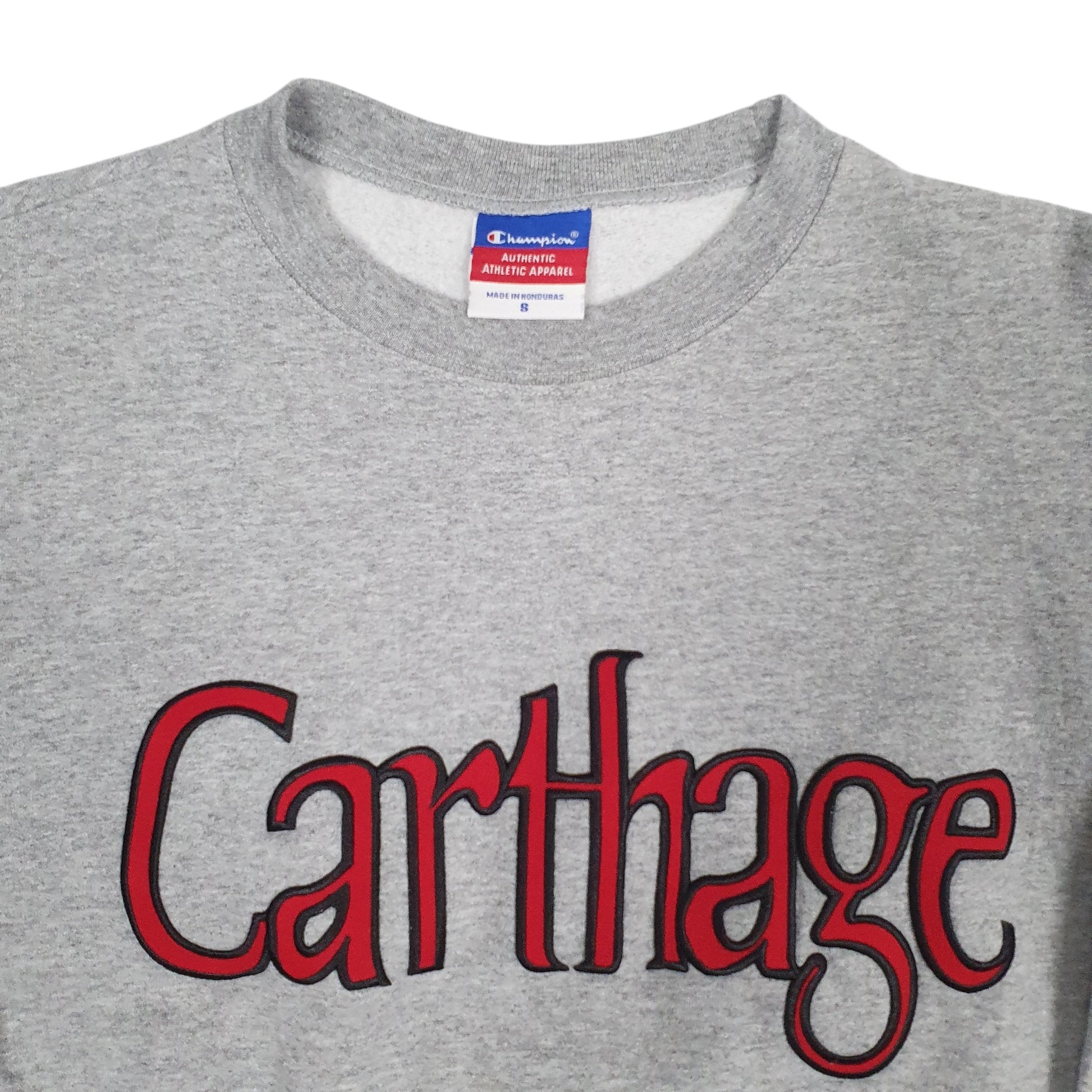 Womens Grey Chanpion Carthage Crewneck Jumper