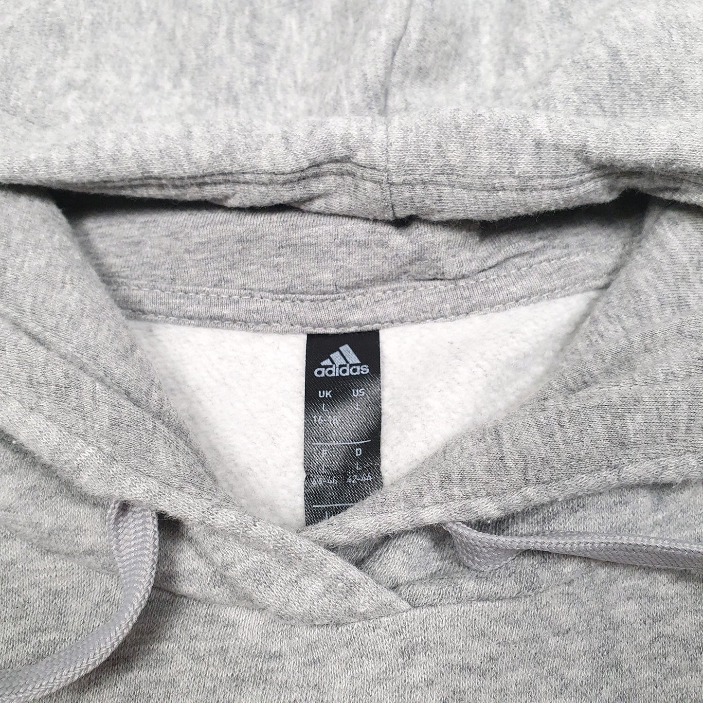 Womens Grey Adidas Spellout Hoodie Jumper