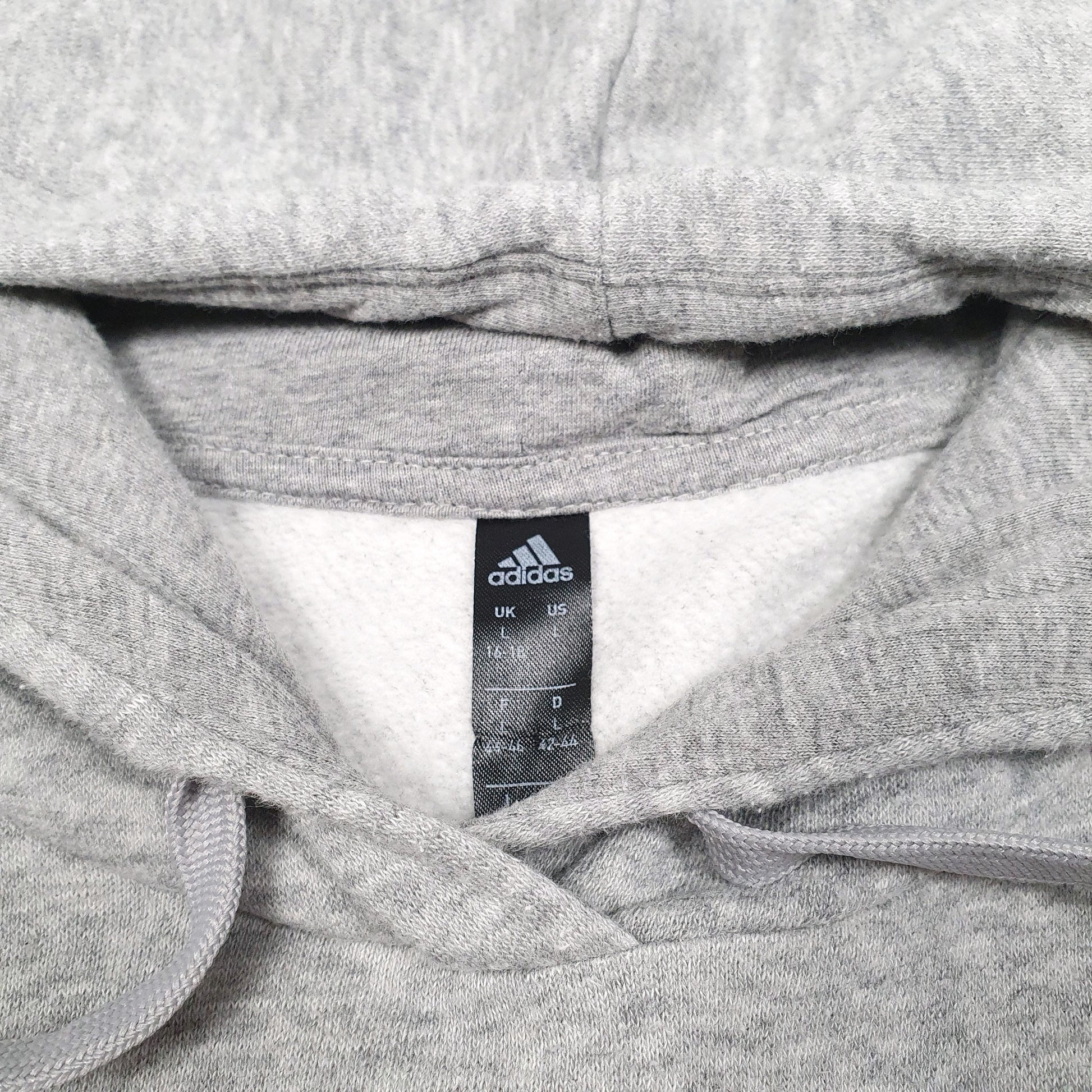 Womens Grey Adidas Spellout Hoodie Jumper