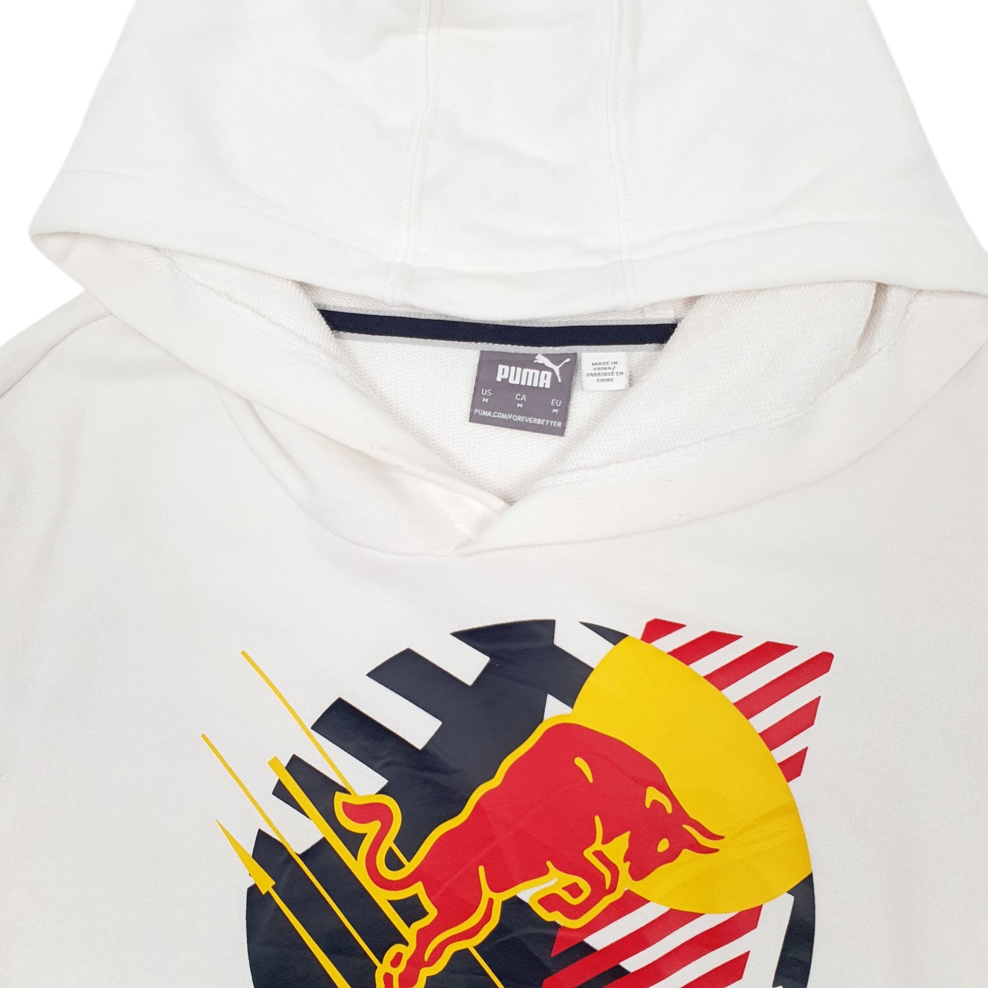 Mens White Puma RedBull Formula One Hoodie Jumper