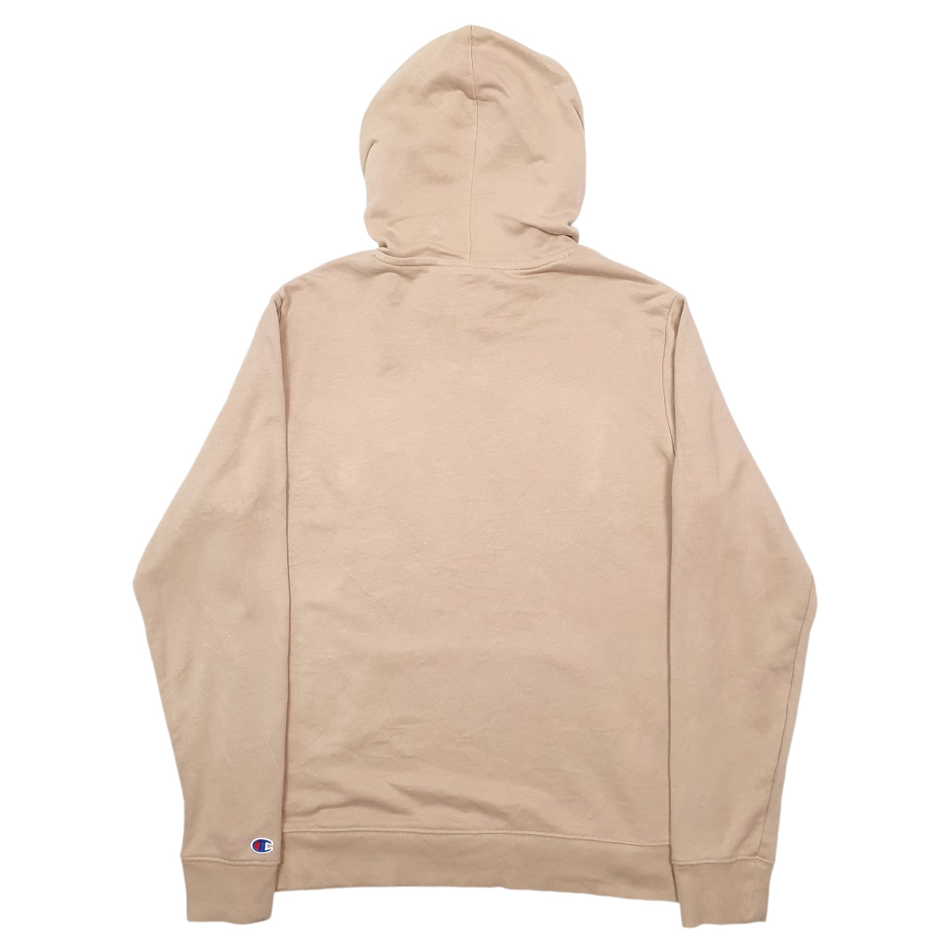 Mens Tan Champion Spellout Hoodie Jumper