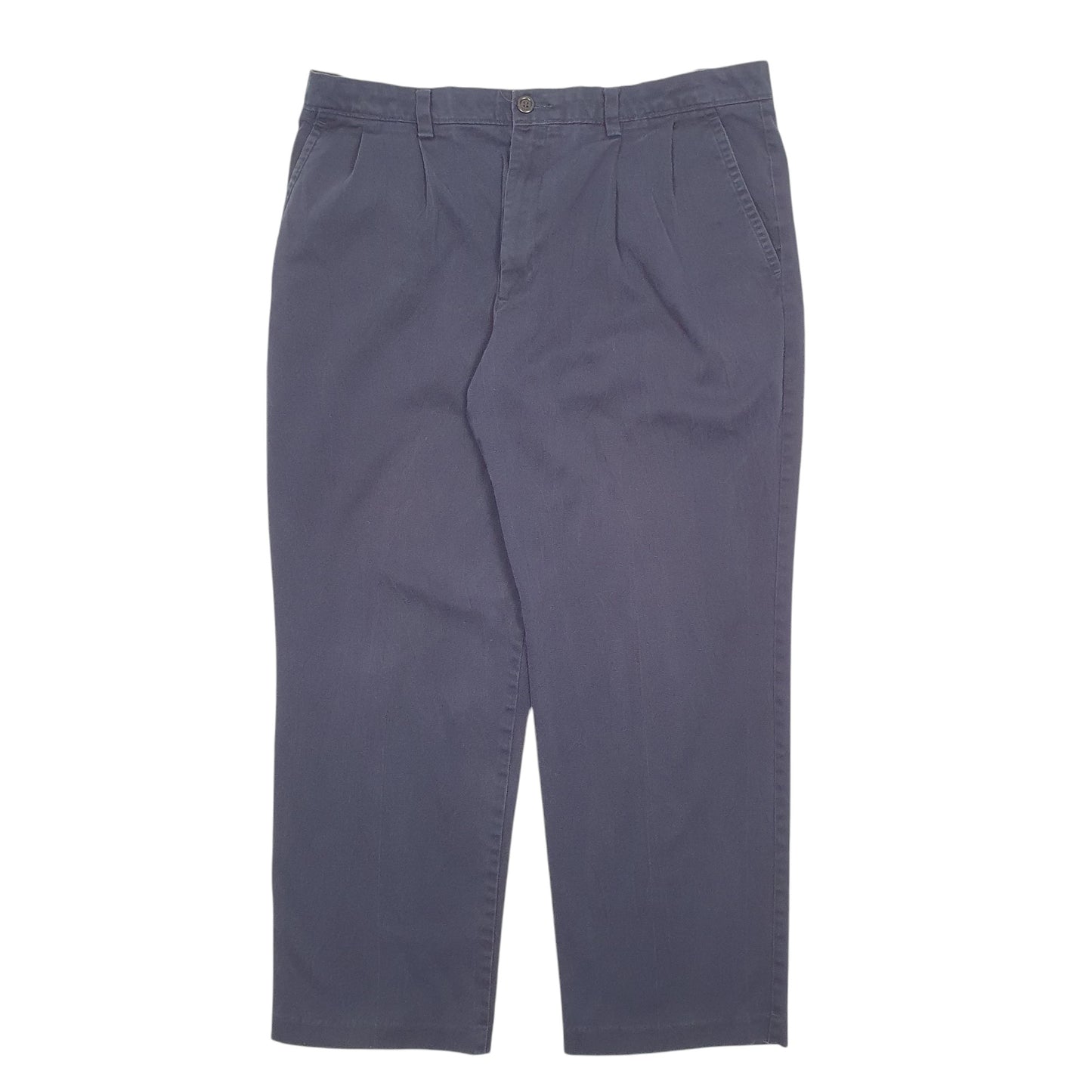 Mens Navy Dockers Double Pleated Chino Trousers