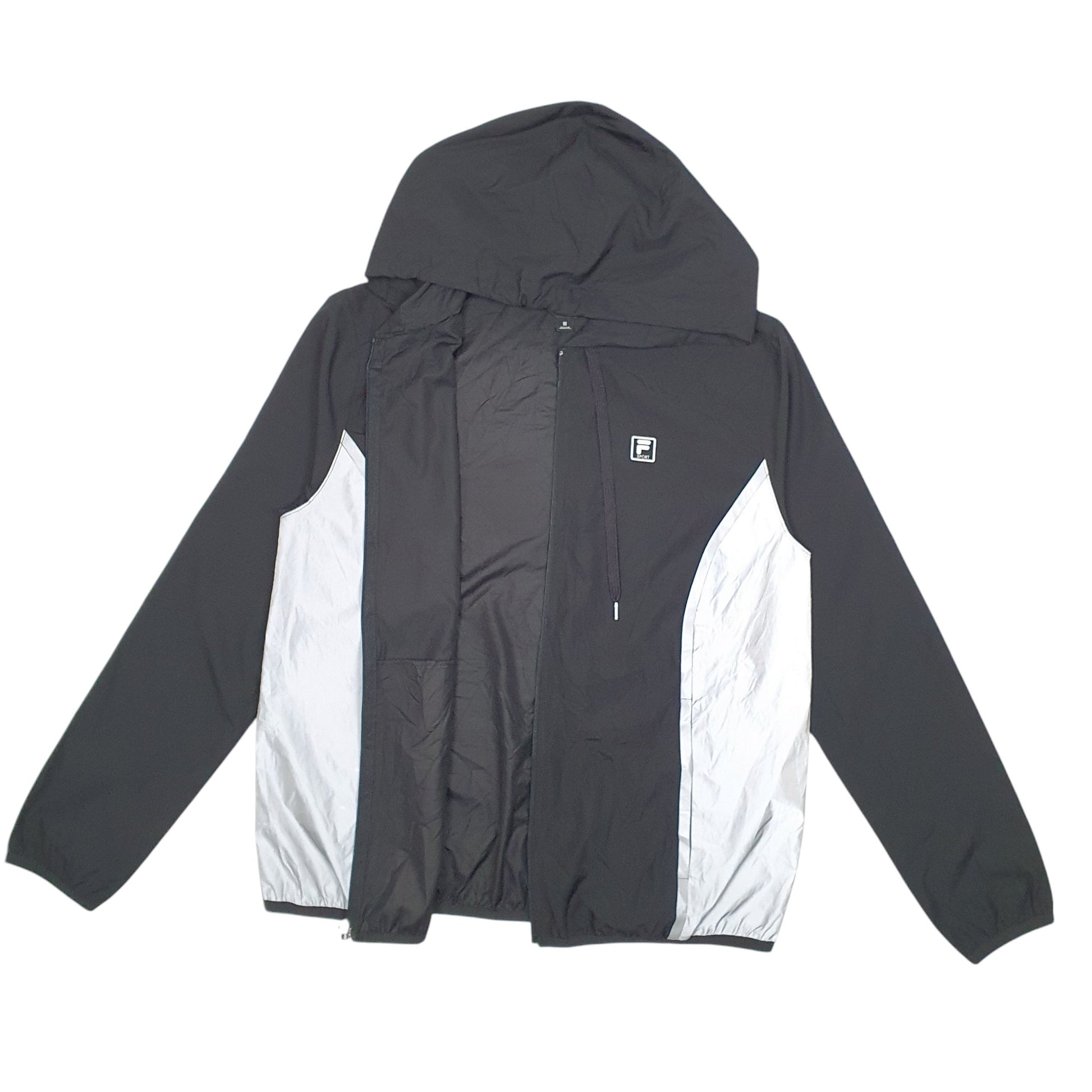 Womens Black Fila Sport Hooded  Coat