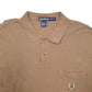 Mens Brown Nautica  Long Sleeve Polo Shirt