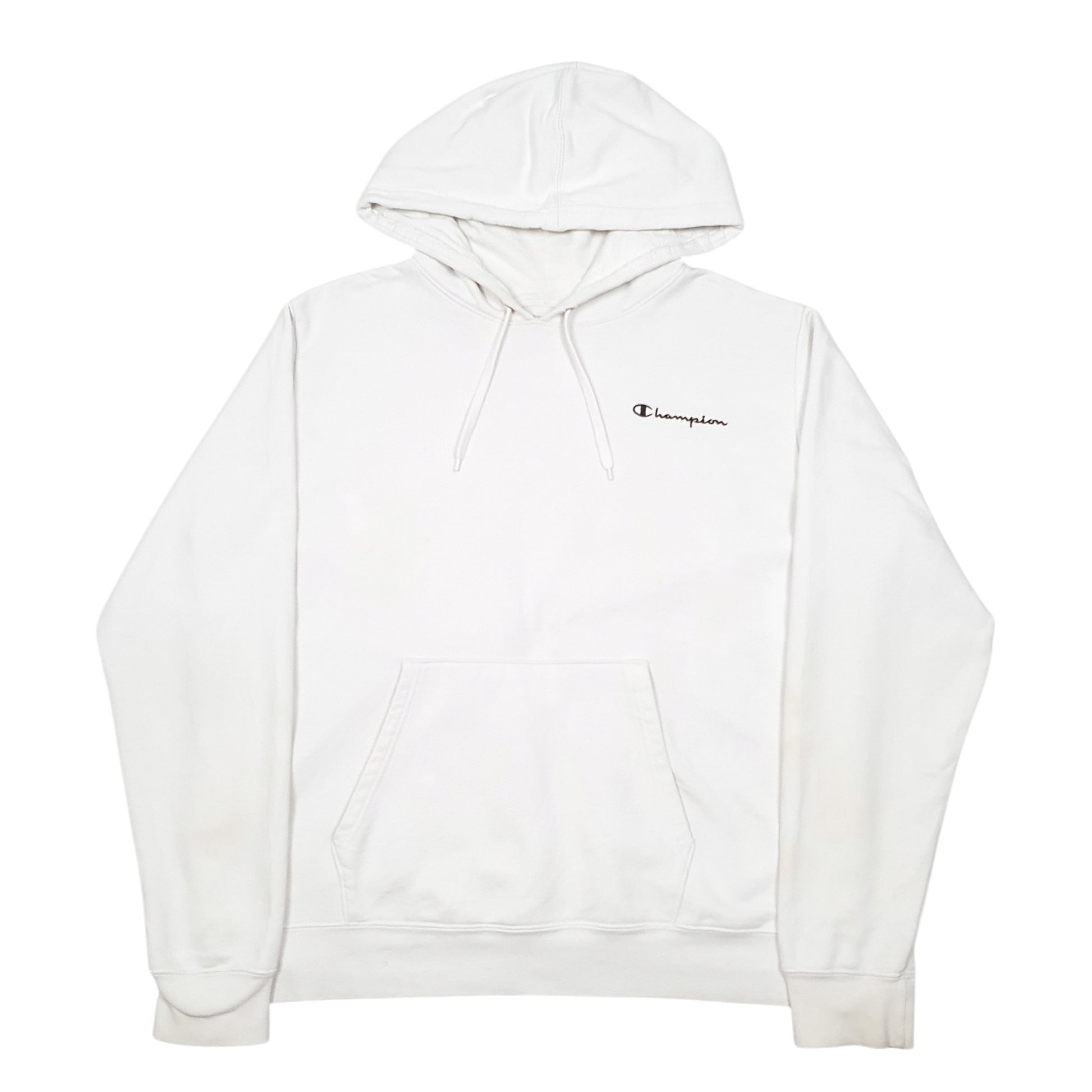 Mens White Champion  Hoodie Jumper