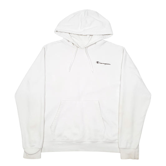 Mens White Champion  Hoodie Jumper