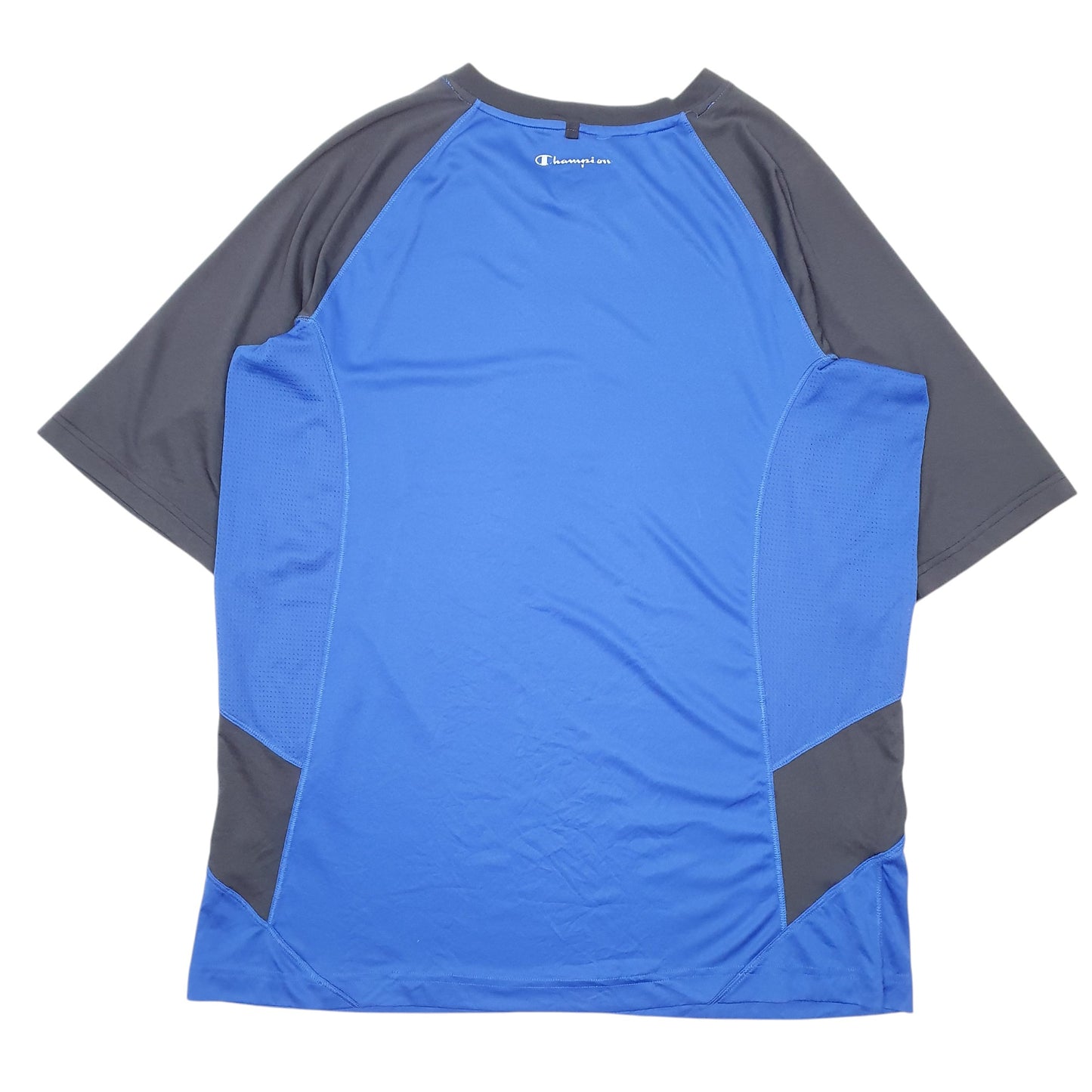 Mens Blue Champion Active Workout Gym Short Sleeve T Shirt