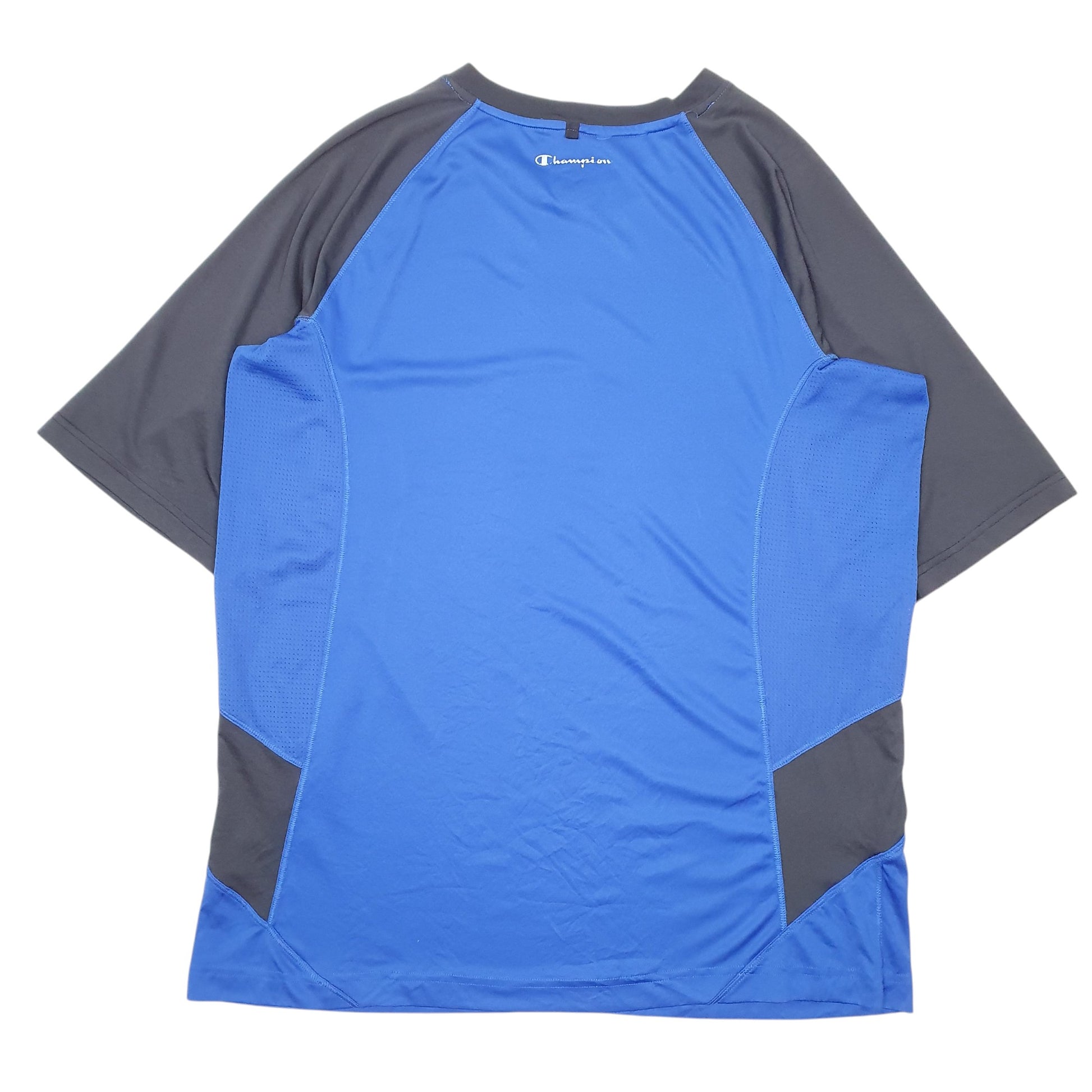 Mens Blue Champion Active Workout Gym Short Sleeve T Shirt