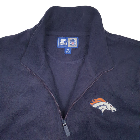 Mens Navy Starter NFL Quarter Zip Jumper