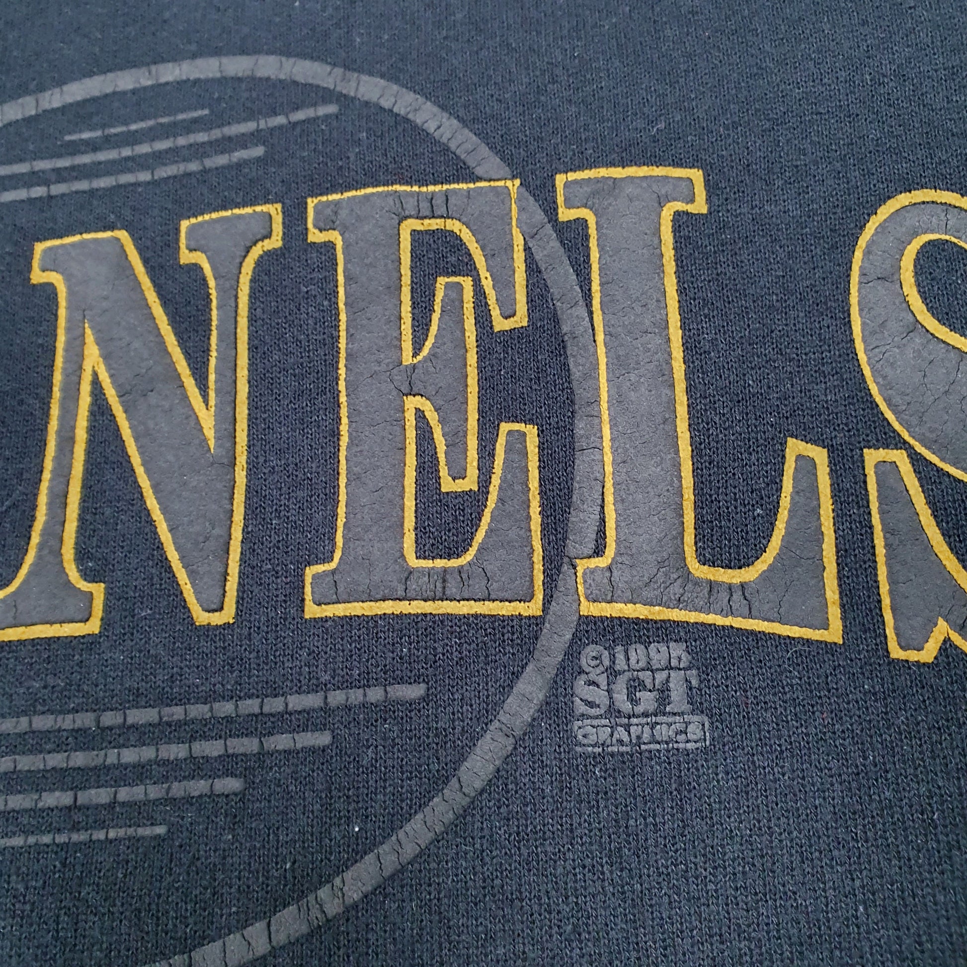 Mens Black Discuss Athletic Vintage Made In USA Mitchell Kernels Football 1995 Crewneck Jumper