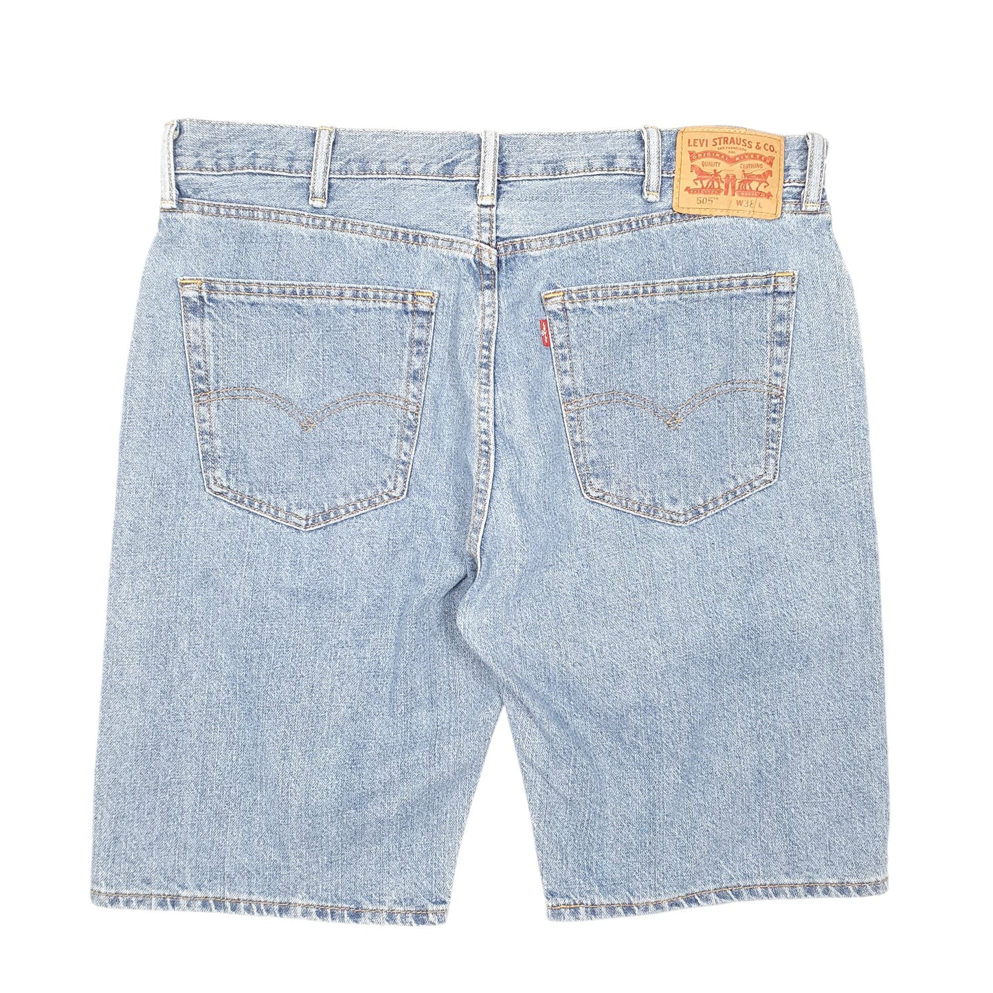 Mens Blue Levis Denim Jeans Jorts 505 Regular Denim Shorts