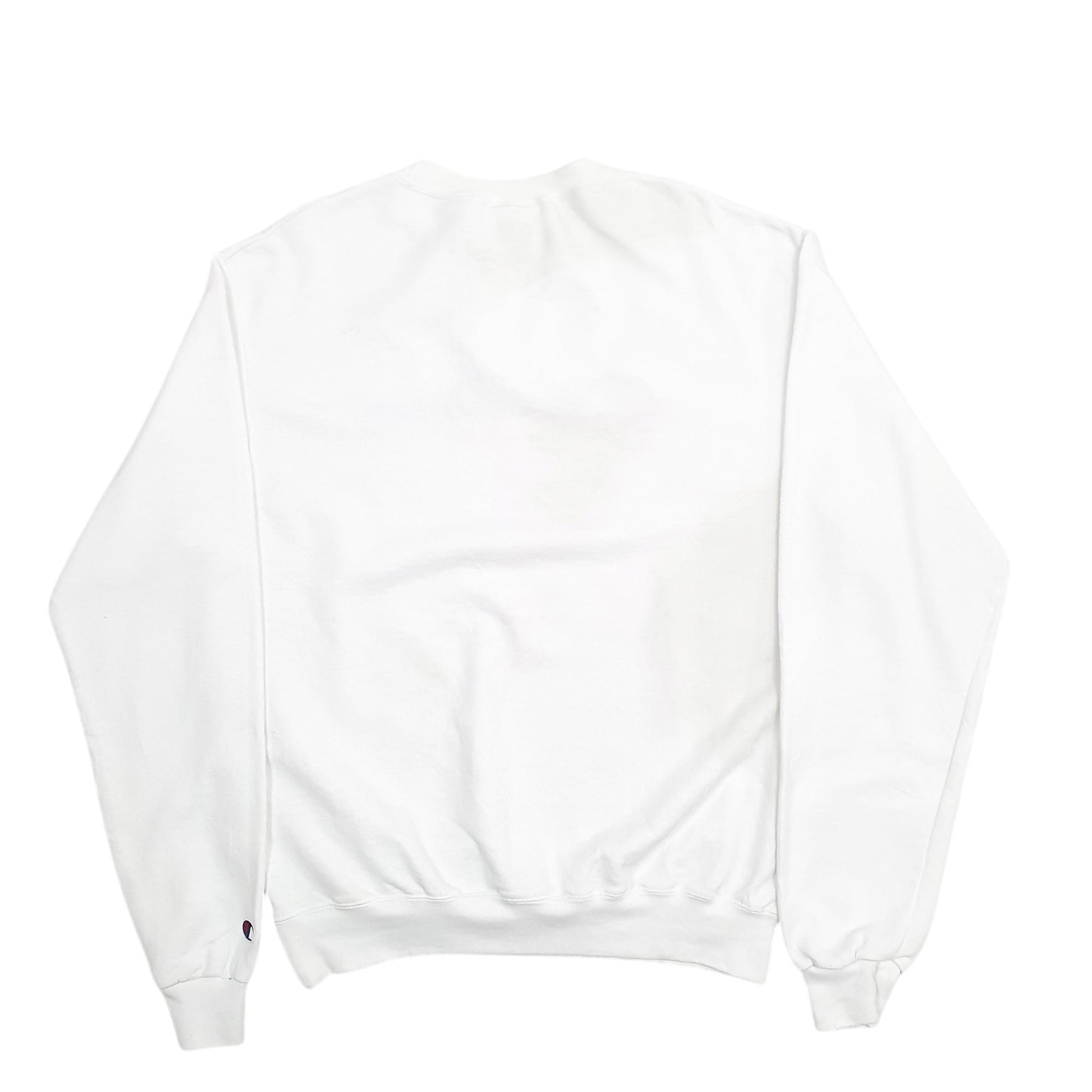 Mens White Champion Carlina Spellout Crewneck Jumper