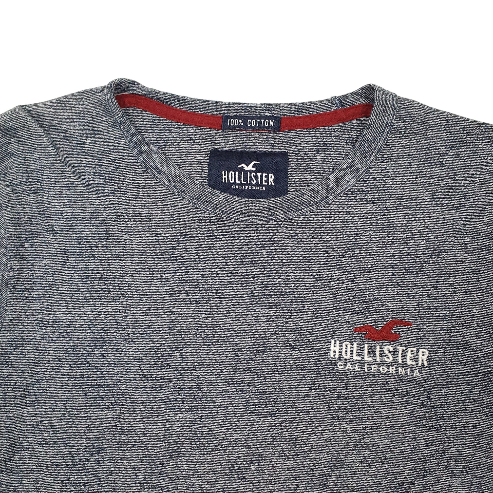 Mens Blue Hollister  Long Sleeve T Shirt