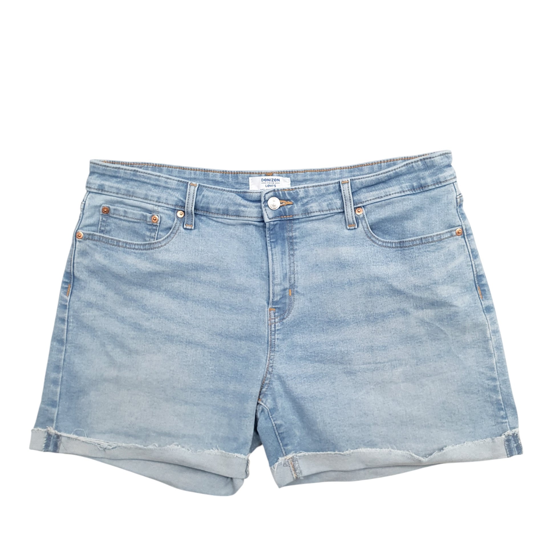 Womens Blue Levis Denizen Denim Shorts