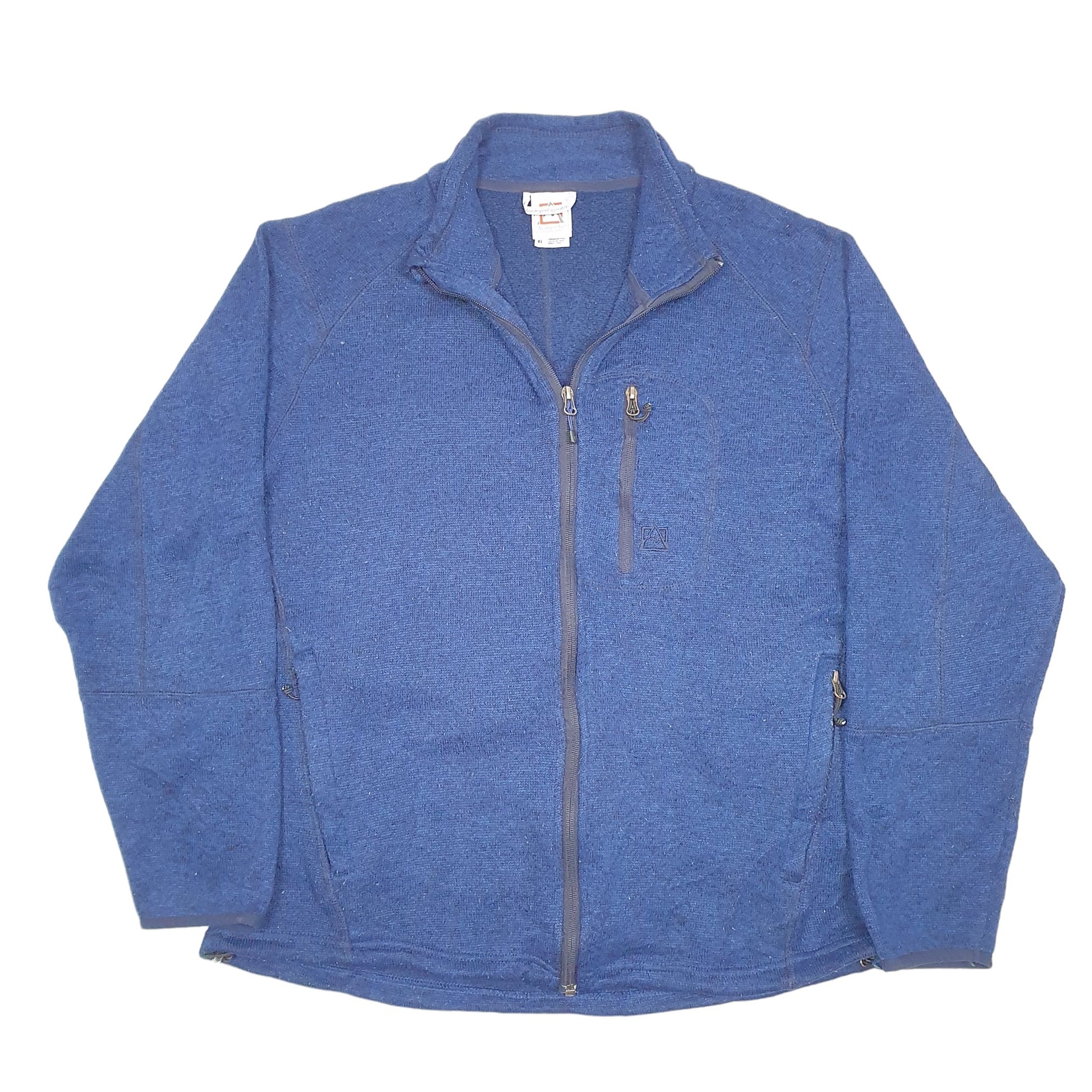 Mens Navy Avalanche Active Hiking Outdoor Full Zip Jumper