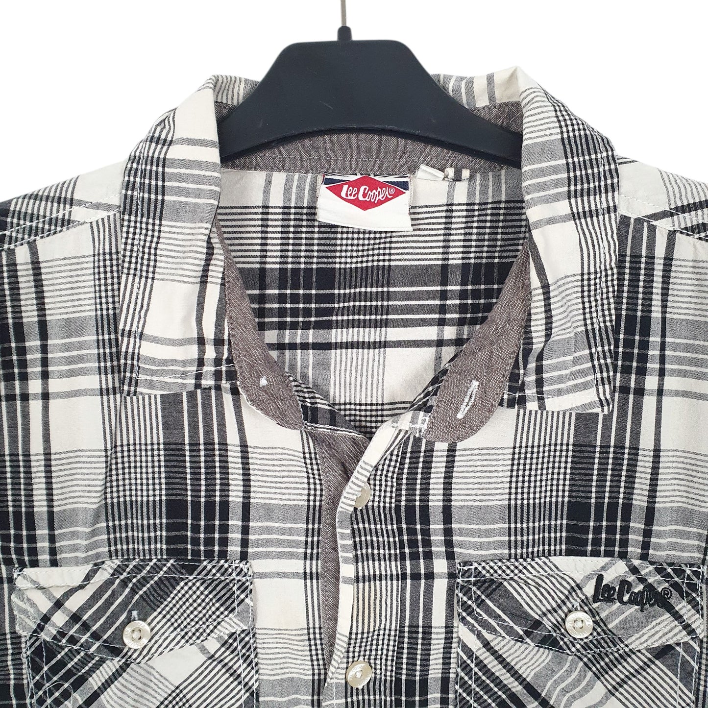 Mens White Lee Cooper  Short Sleeve Shirt