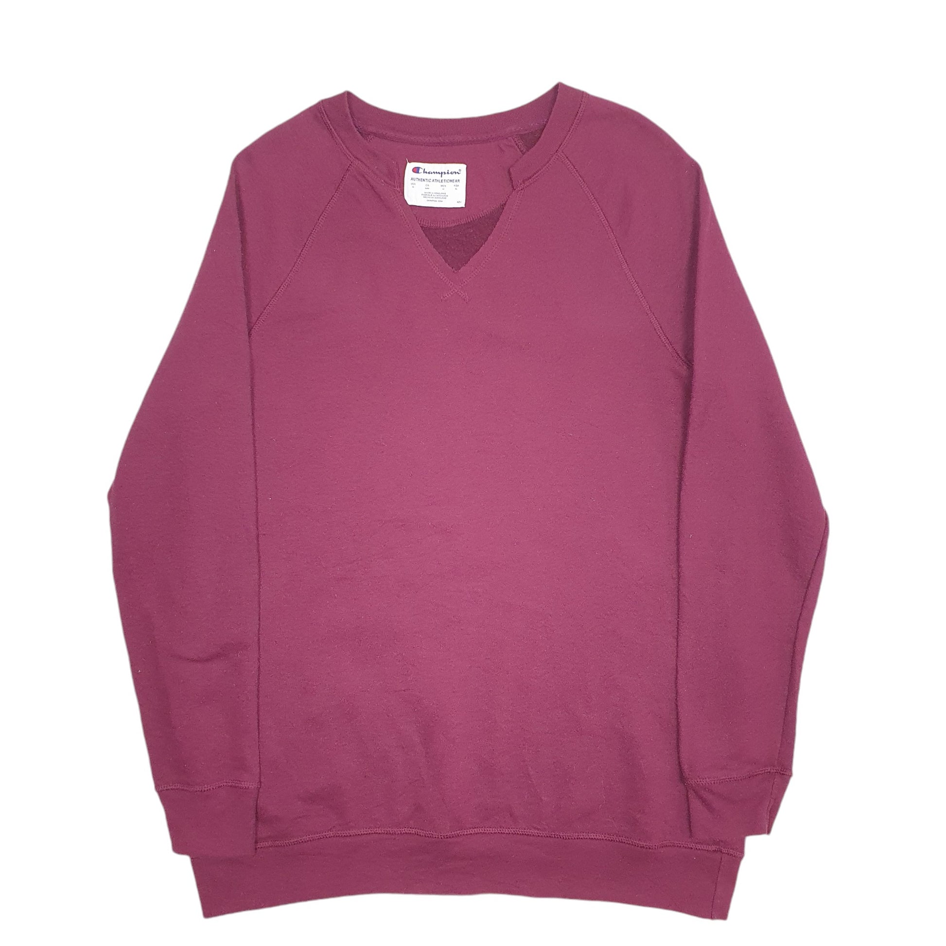 Mens Burgundy Champion V Neck Crewneck Jumper