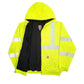 Mens Yellow Carhartt Hi Vis Reflective Safety Jacket Full Zip Jumper