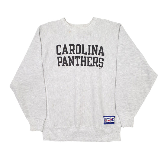Mens Grey Champion NFL Pro Line Carolina Panthers Vintage 1994 90s Crewneck Jumper