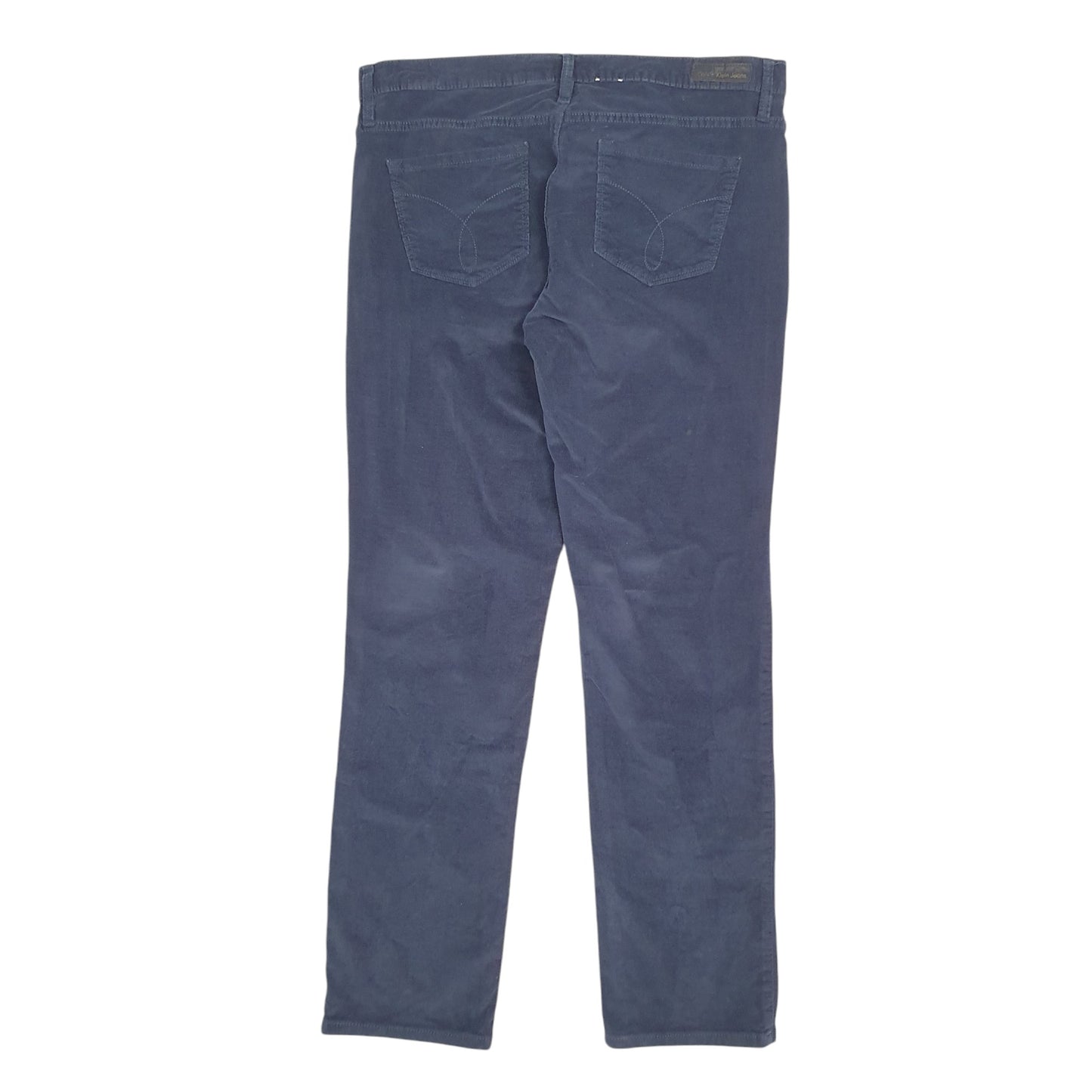 Womens Navy Calvin Klein  Corduroy Trousers