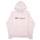 Womens Pink Champion Script Hoodie Jumper